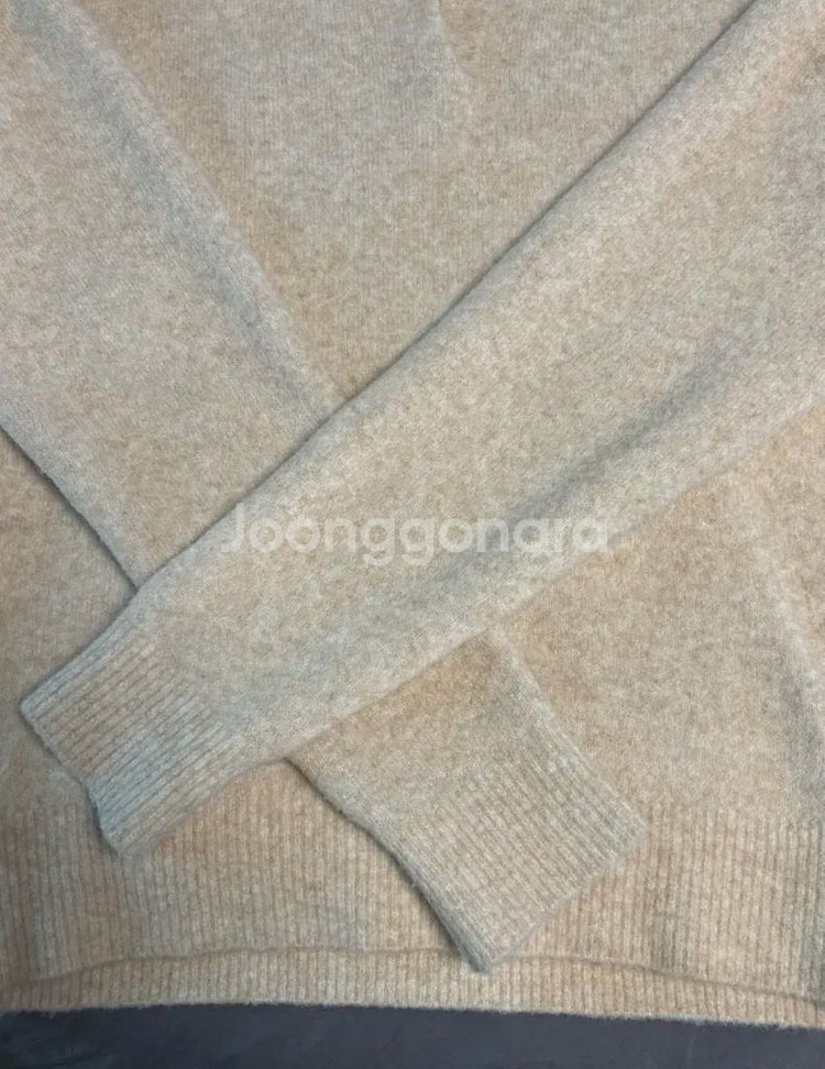 르917 니트카라 wool blend open collar pullover--6