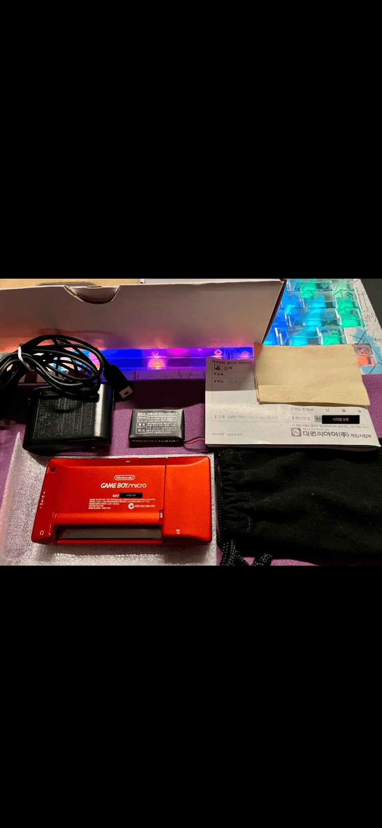 닌텐도 정품 게임보이 미크로 gbm gba gbc 대원정발 레드 한정판 이미지