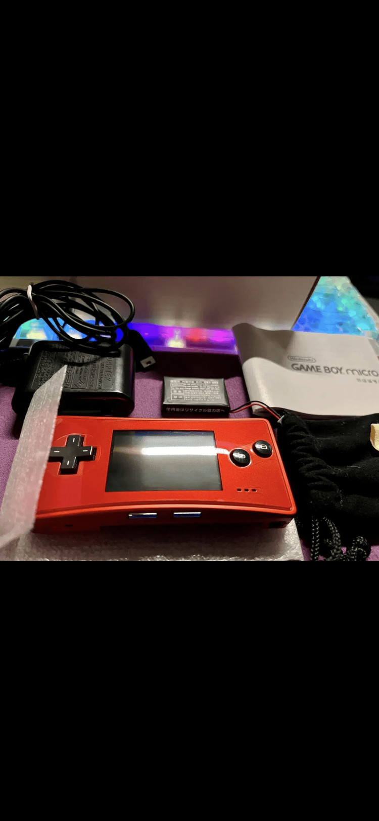 닌텐도 정품 게임보이 미크로 gbm gba gbc 대원정발 레드 한정판 이미지