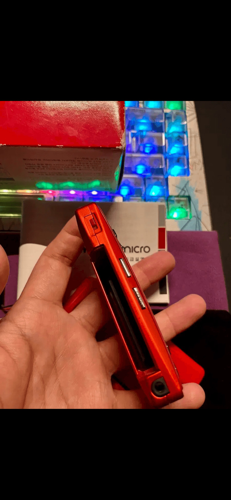 닌텐도 정품 게임보이 미크로 gbm gba gbc 대원정발 레드 한정판 이미지