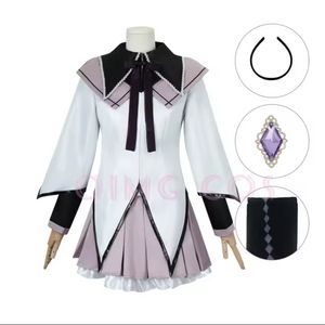 마마마 아케미 호무라 코스프레 의상 가발 머리띠 포함 마법소녀마도카마기카