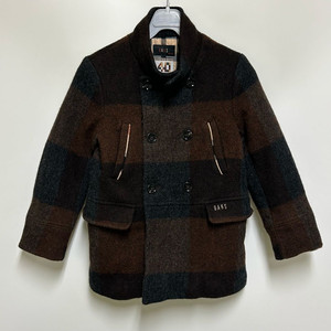 [키즈공용 140]닥스 브라운 체크 울 코트