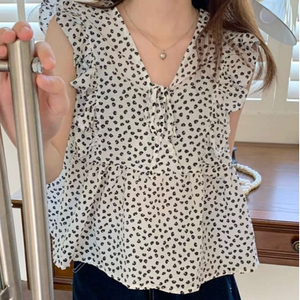 [새제품] 리에뜨 민소매 블라우스