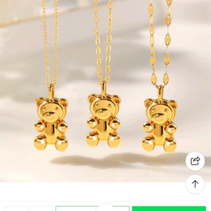 순금 24k 골드팡 통통 젤리곰 목걸이