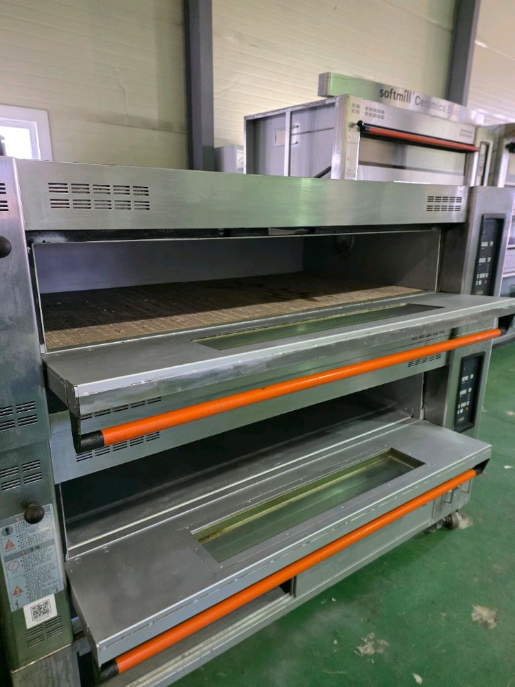 업소용 데크오븐 3매2단 1단돌스팀장착--3