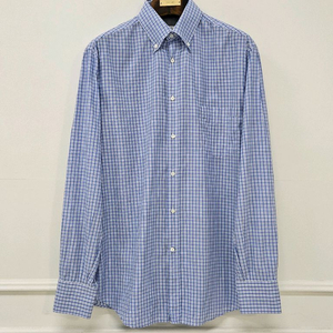 브루넬로 쿠치넬리 스카이블루 체크셔츠