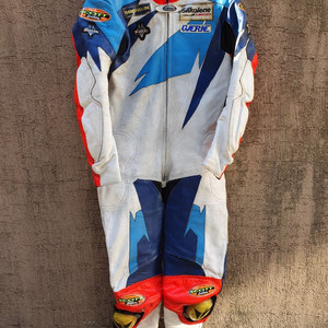 스콧 레더 오토바이 바이크 빈티지 원피스 슈트 (EU 52 - 실사이즈 54)