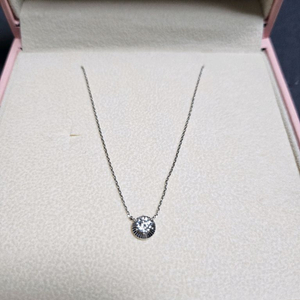 [새상품] 14k골드 화이트몬드 목걸이, 귀걸이 세트 이미지