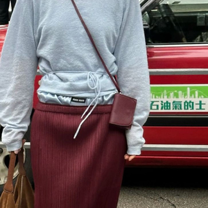 프레쉬라벨 리옹벨트백 버건디