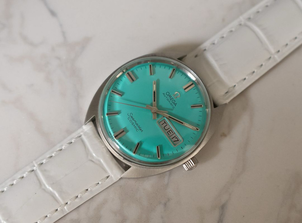 오메가 씨마스터 코스믹 티파니블루 오토매틱 빈티지 시계 이미지