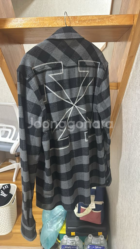 오프화이트 애로우 플란넬 셔츠--0