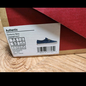 반스 코듀로이 스니커즈 빨강 255사이즈 팝니다