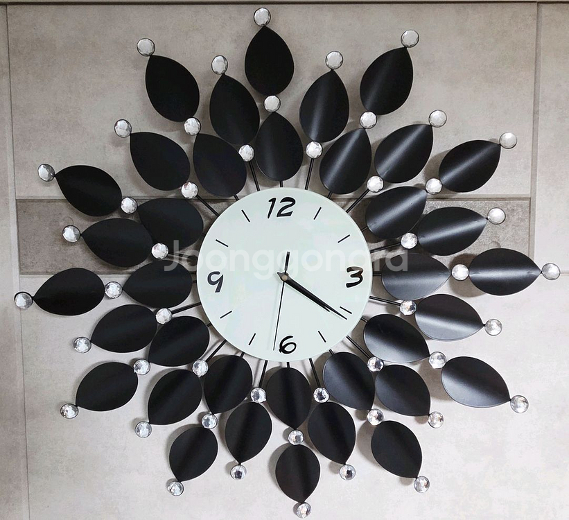 낙엽 장식 벽시계--0