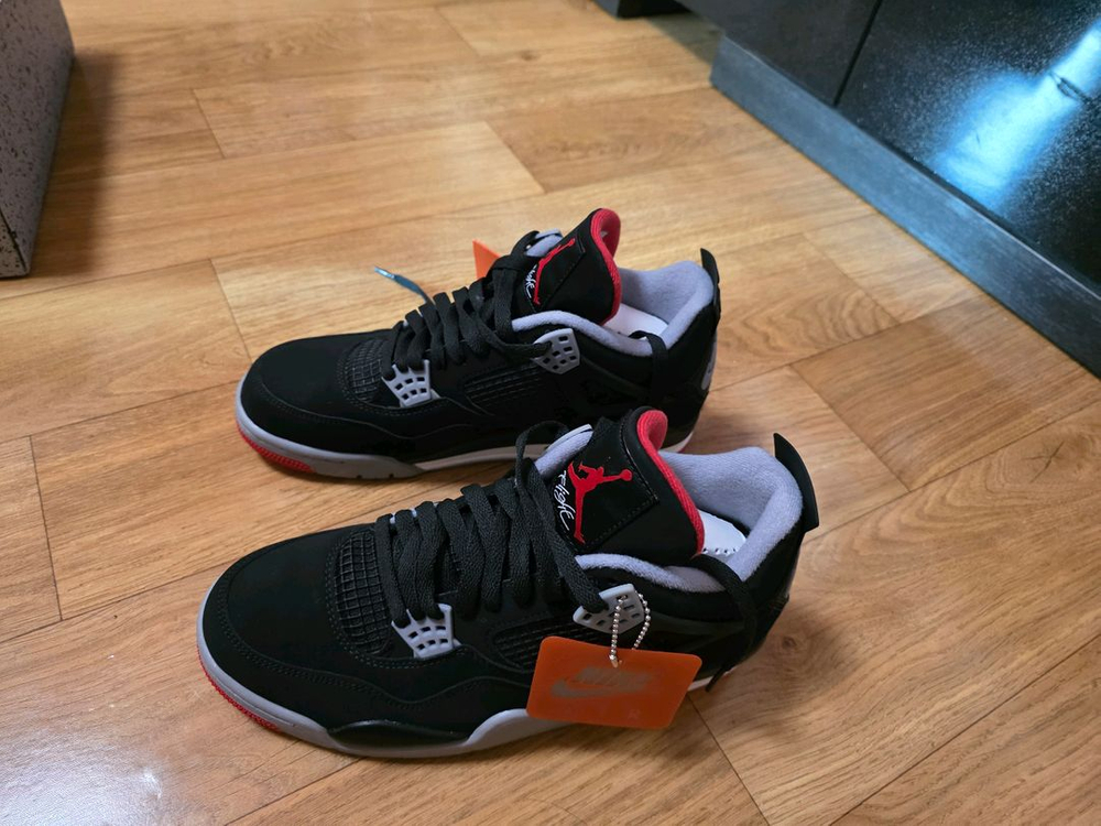 나이키 에어조던 4 레트로 블랙/레드 270--4
