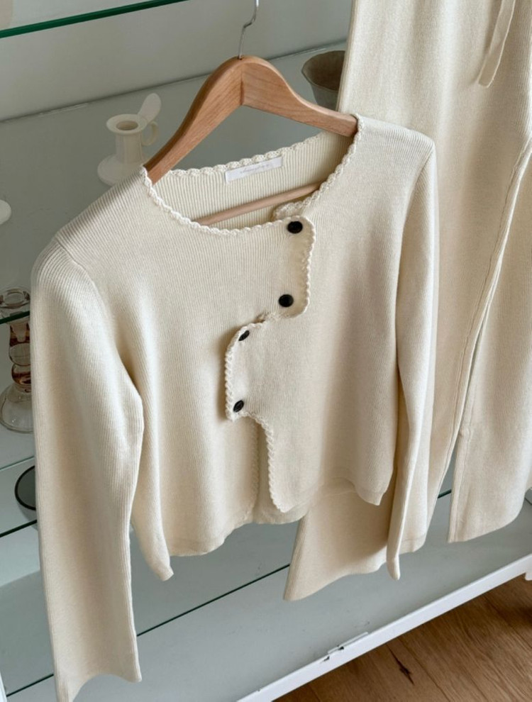 츄니토리 니트 셋업 세트 아이보리--0