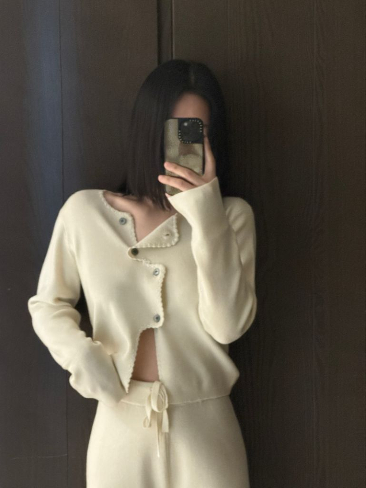 츄니토리 니트 셋업 세트 아이보리--3