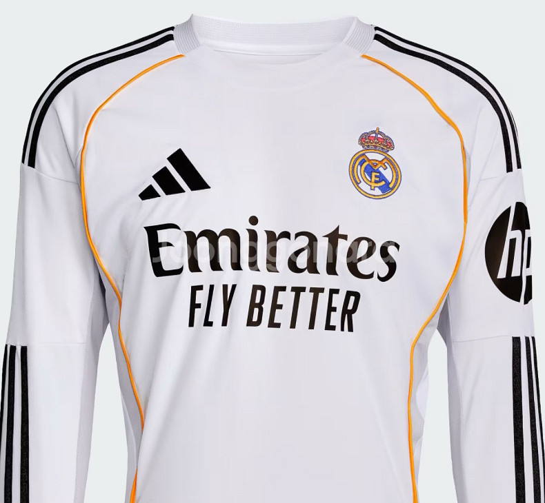 레알 마드리드 25/26 긴팔 홈 저지 아디다스 축구 유니폼 레플리카--1