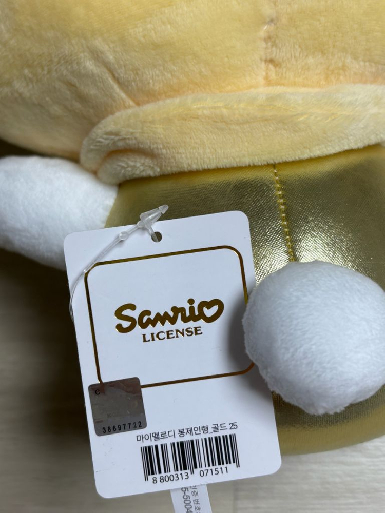산리오 정품 마이멜로디 황금 골드 중형인형 (새상품) 이미지