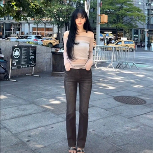 쓰리타임즈 5501 Bootcut black jeans, 쓰리타임즈 카리나 데님