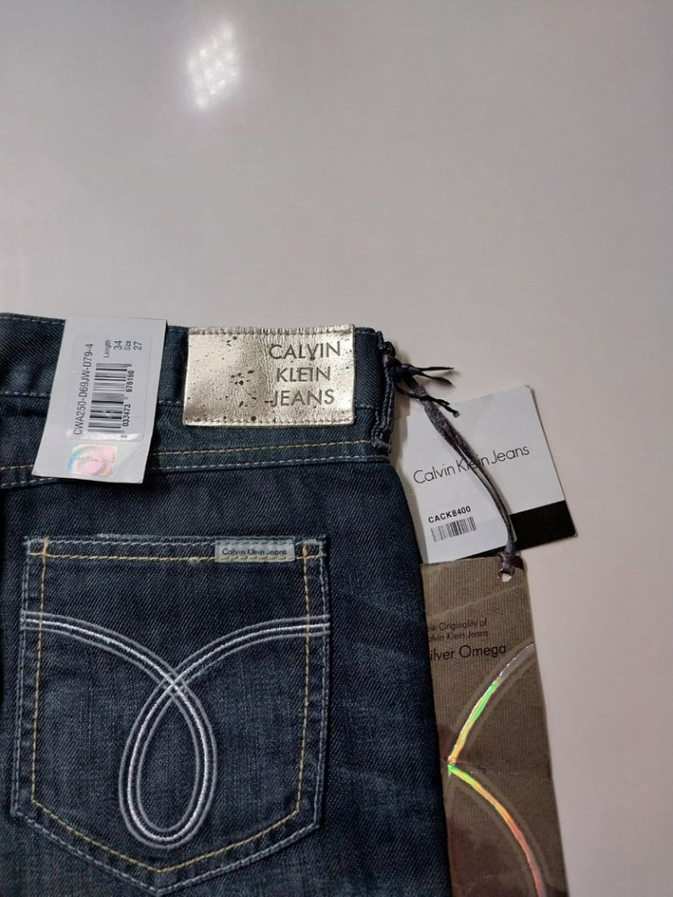 28)새상품)켈빈클라인 백화점판 가죽패치 데님 워싱 이미지