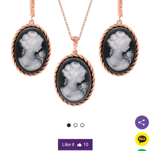 골드팡 벨레자카메오 14k 귀걸이 목걸이 세트