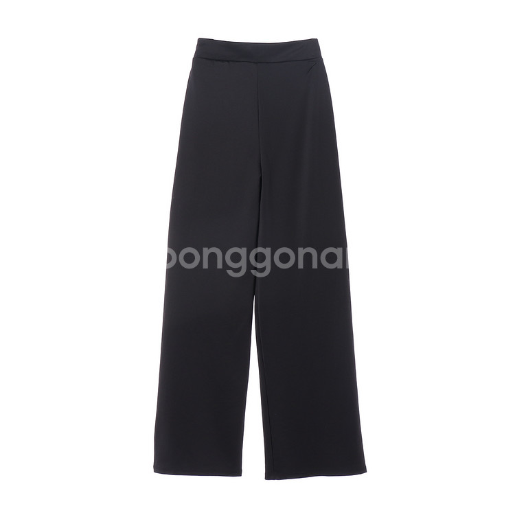 (새상품)[XS]자라 새틴 블랙 배색 와이드 밴딩 바지 팬츠--4