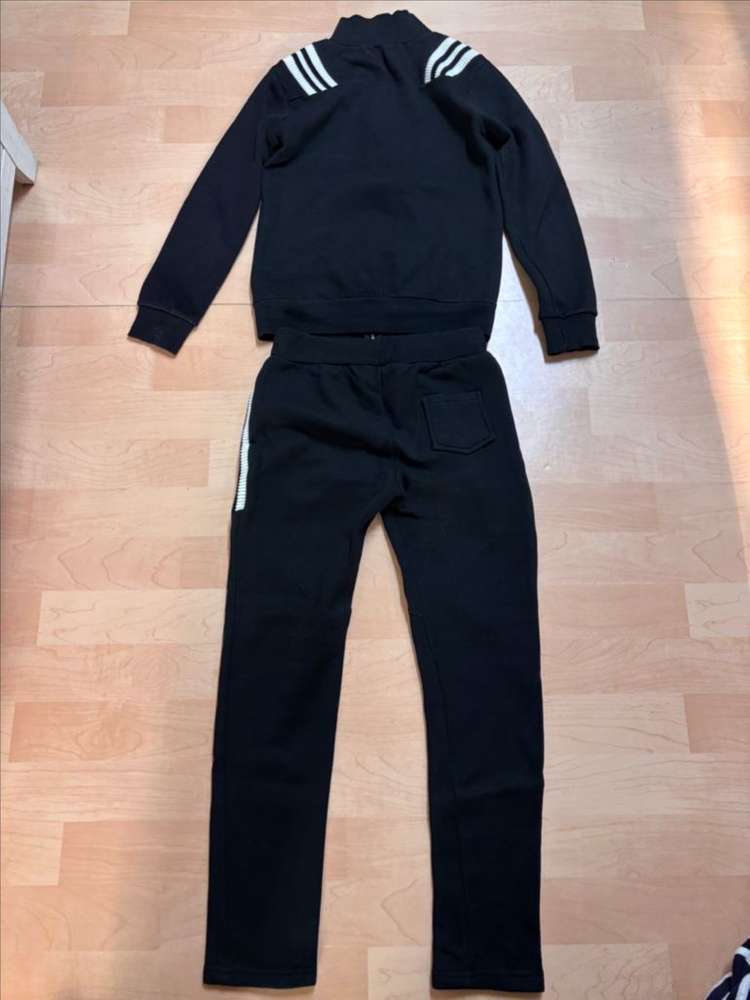 블랙 츄리닝 상하의 세트--1