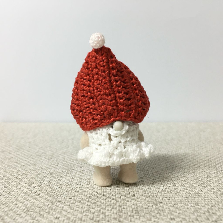 [실바니안 뜨개옷] 산타 모자 하얀 원피스 이미지