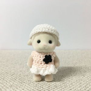 [실바니안 뜨개옷] 연핑크 니트 원피스 모자 세트 이미지