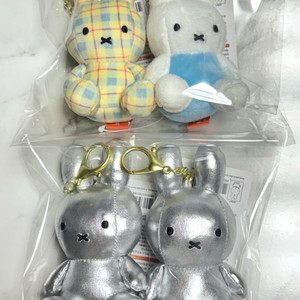 4개일괄) 미피키링 체크,실버,스카이블루 미피 새상품 이미지