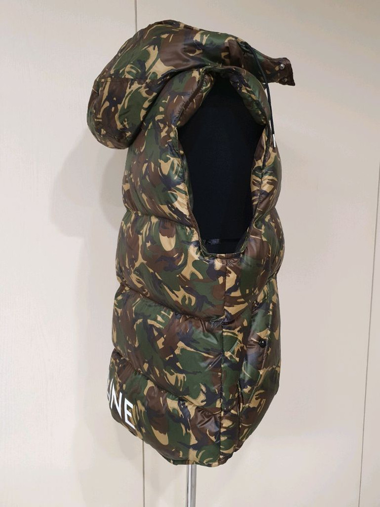 정품 셀린느 카모 후드 패딩 조끼--4