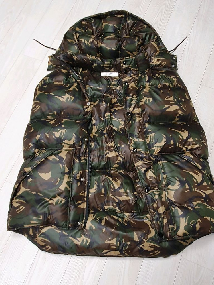 정품 셀린느 카모 후드 패딩 조끼--7