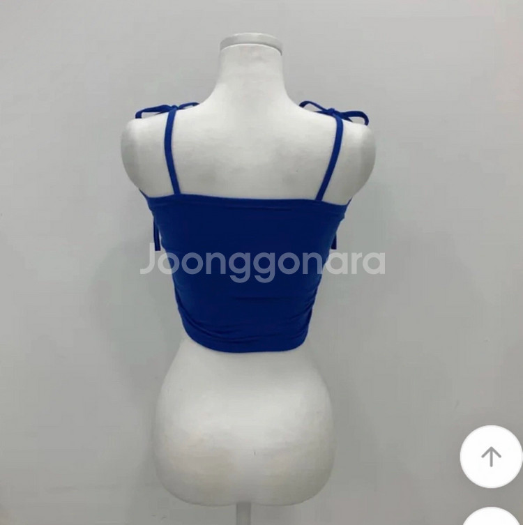 (새상품)싸이 흠뻑쇼 리본 셔링 나시 블루--2