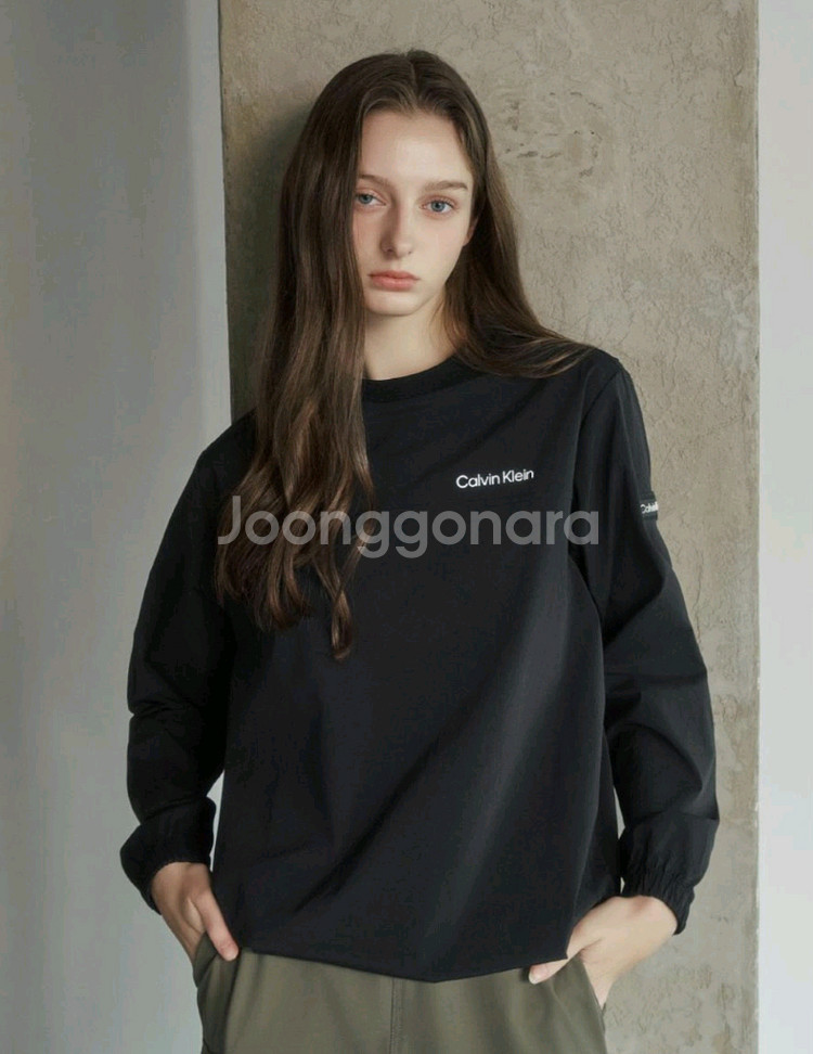 캘빈클라인 우븐 맨투맨 블랙 s--0