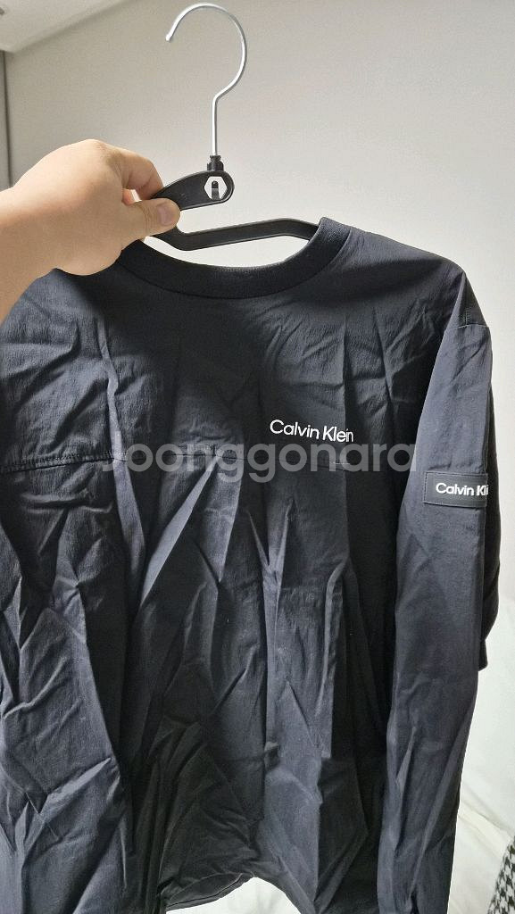 캘빈클라인 우븐 맨투맨 블랙 s--1