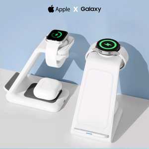 거치형 고속무선충전기 & 워치공용충전 3in 1 새거