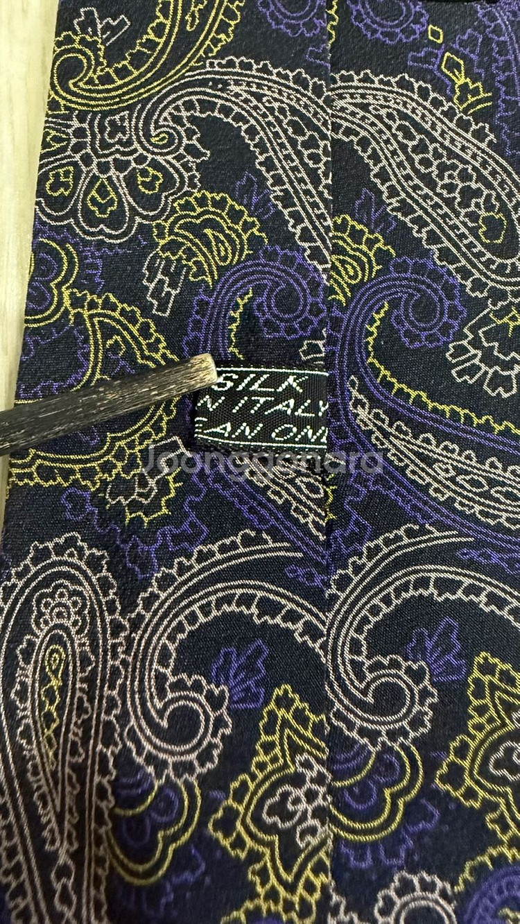 CELINE 셀린느 실크 페이즐리 넥타이--3