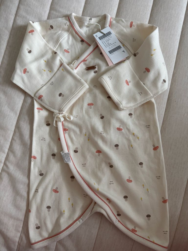 새상품 택있음) 밍크뮤 베내가운 베냇저고리 바디수트--2