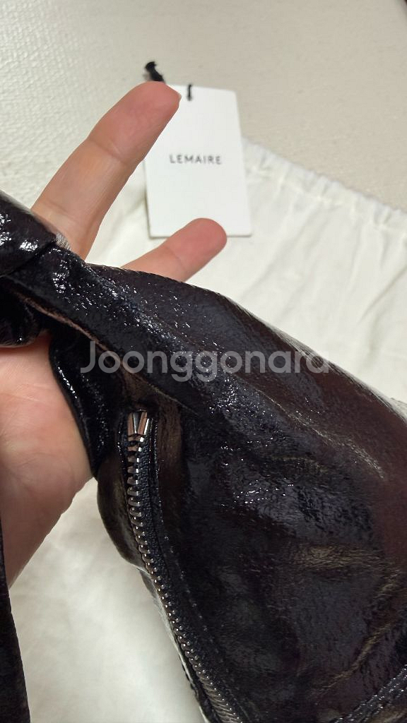 르메르 크루아상백 코티드 블랙--4