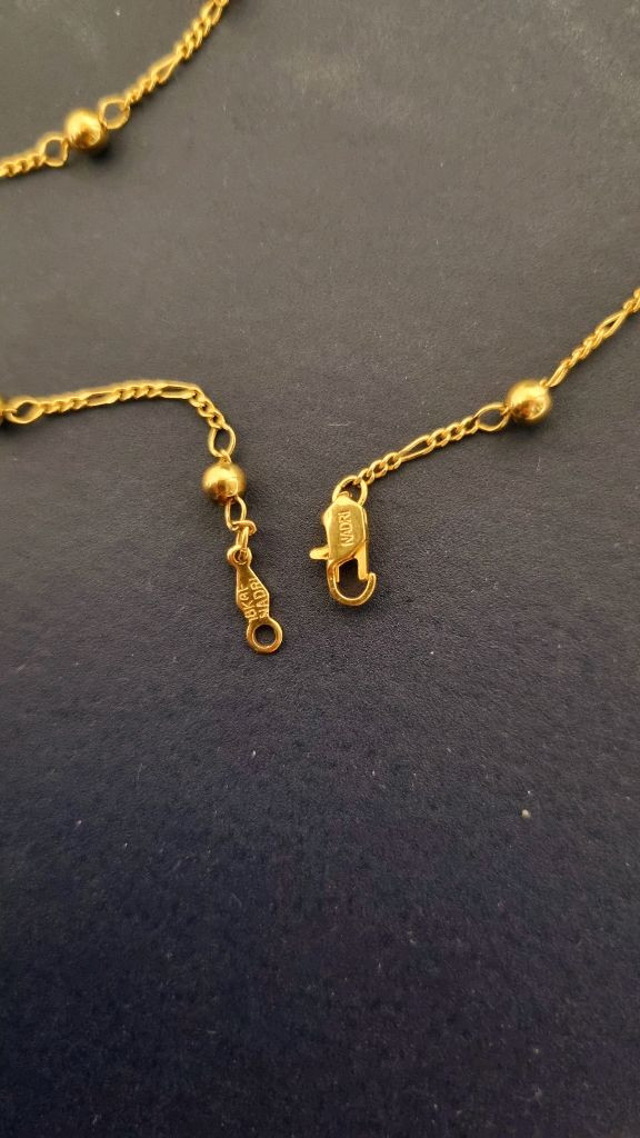 [총6개일괄]NADRI 18kGF 볼 체인 목걸이1개+패션반지5개(악세서리)--1