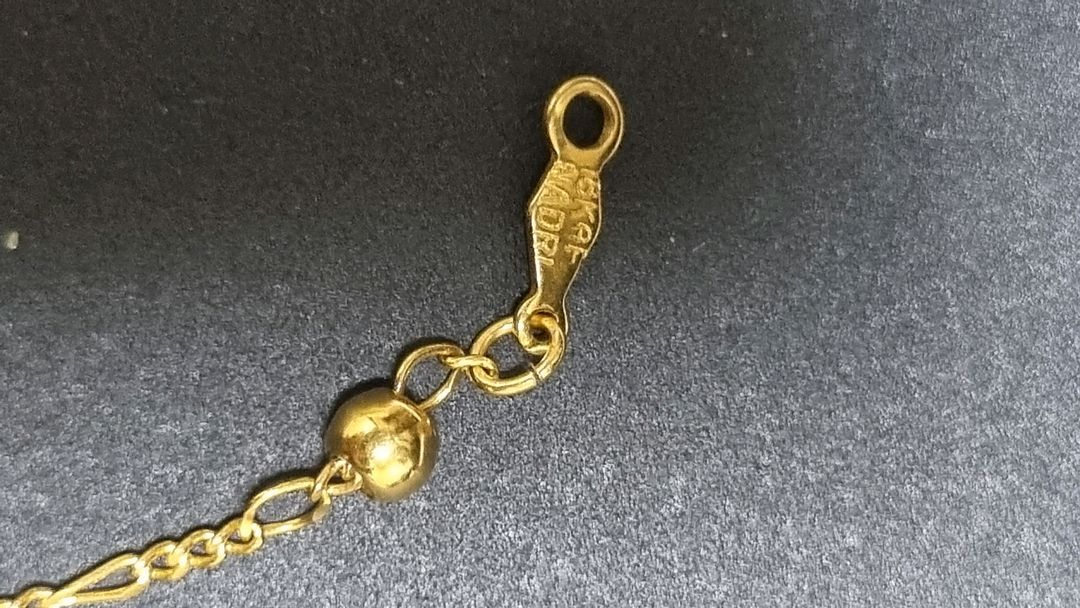 [총6개일괄]NADRI 18kGF 볼 체인 목걸이1개+패션반지5개(악세서리)--2