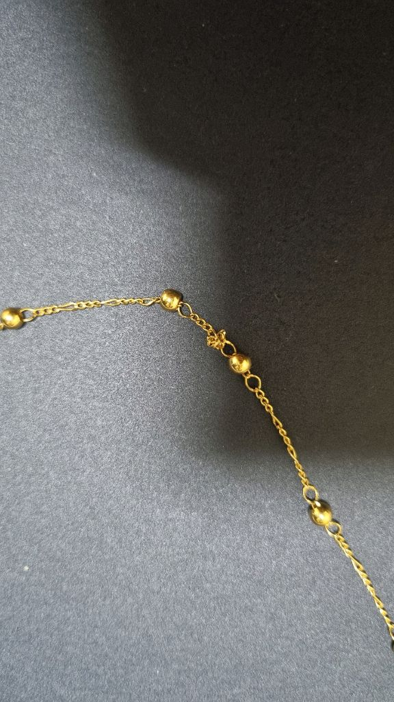 [총6개일괄]NADRI 18kGF 볼 체인 목걸이1개+패션반지5개(악세서리)--3