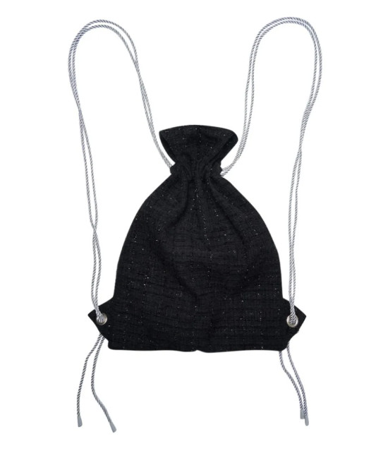 미착용 새상품) 앙트레브 트위드 스트링백 블랙 컬러 팔아요--5