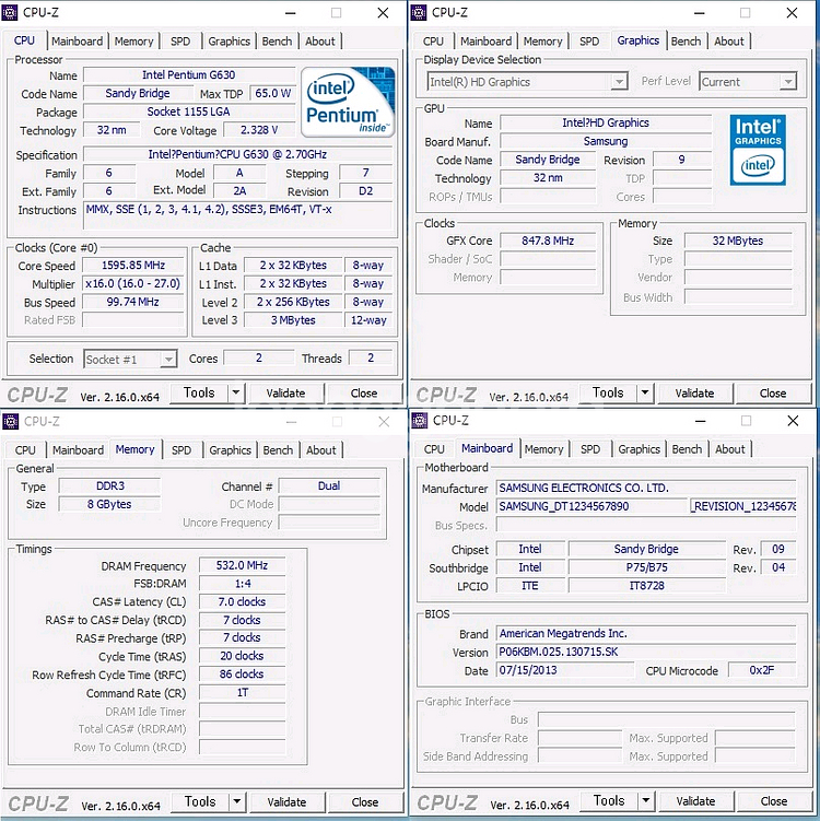 사무용 / 인강용 삼성 슬림형 컴퓨터 본체--1