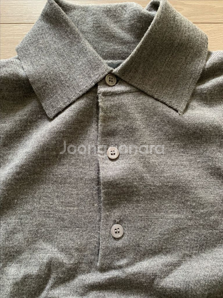 볼란테 VOLANTE 남성 울 카라니트 그레이--2