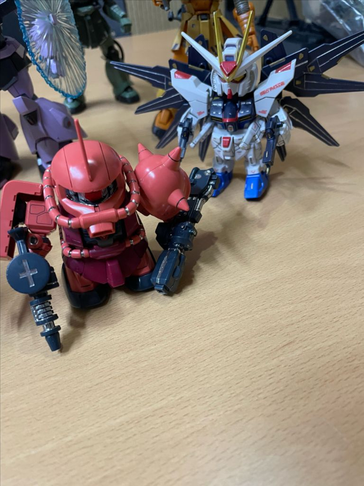 건담 hg,sd 도색,마감 작업된 조립품--1