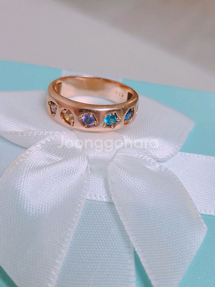 14k유색보석큐빅반지 15호 금값처분--3