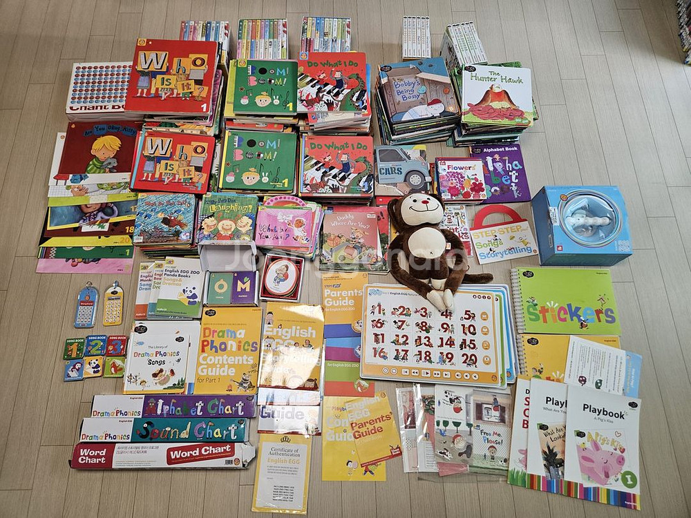 잉글리시에그 STEP1-5 풀세트+zoo북(모든자료,펜포함)--0