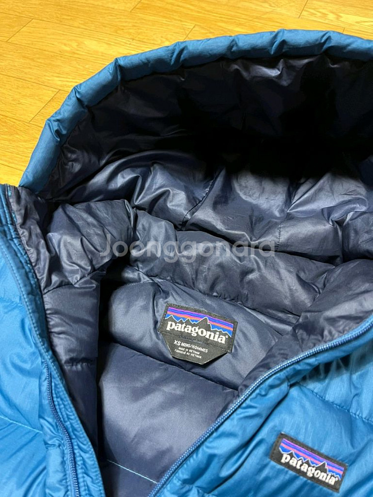 파타고니아 다운 스웨터 후디 후드 경량 패딩 맨xs 우먼s 등산 클라이밍--5