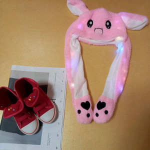 (택포)수제화 Aidl 170사이즈 분홍 토끼모자 세트/ 여아 운동화